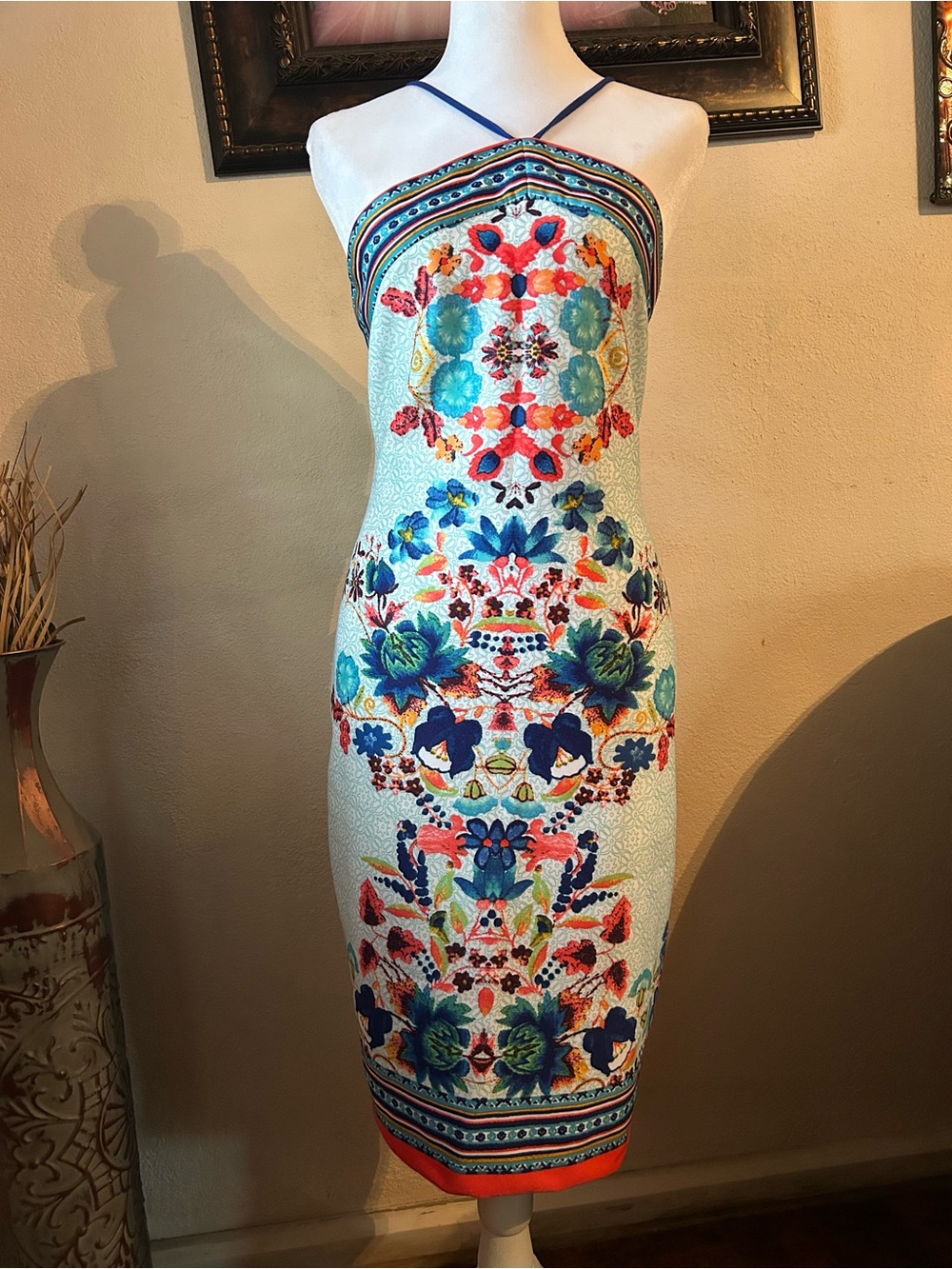 Bisou Bisou Floral Halter Dress
